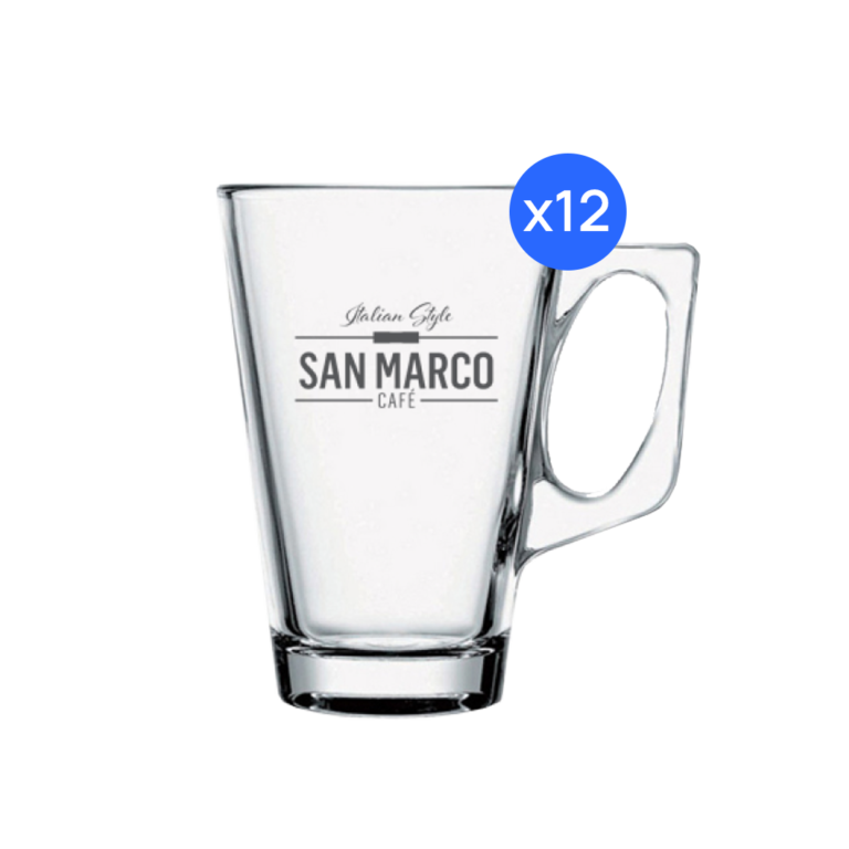 Taza Vidrio Templado Capuccino x12 250 ml