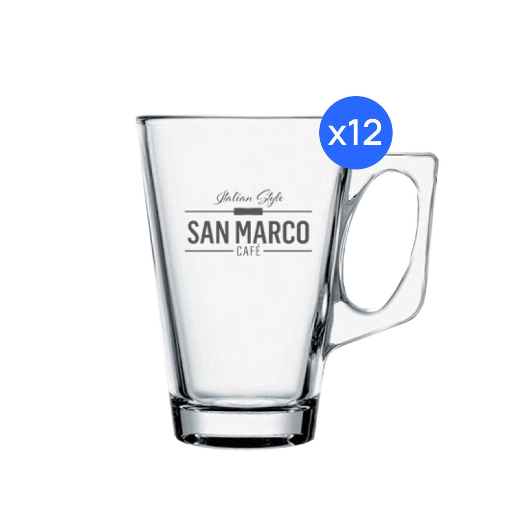 Taza Vidrio Templado Capuccino x12 250 ml